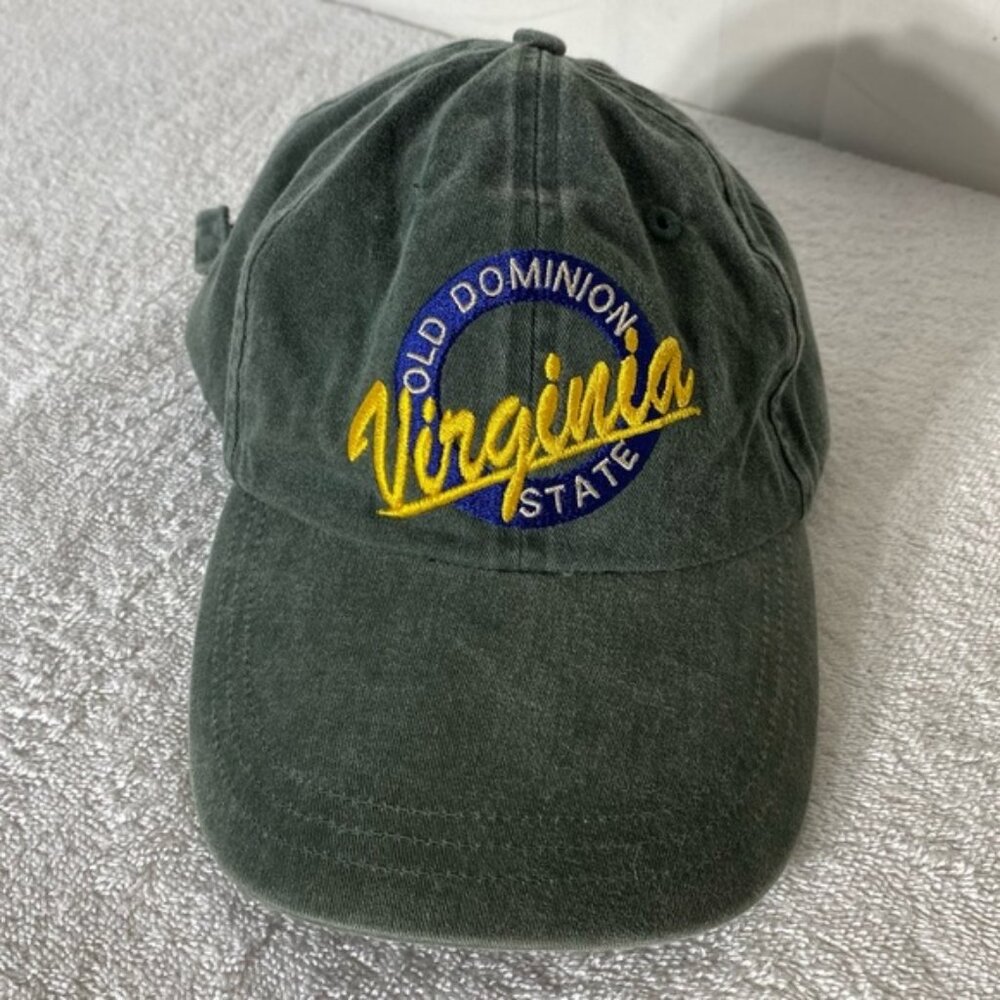 Falcon Headwear Old Dominion Virginia State Embroidered Green Hat Cap